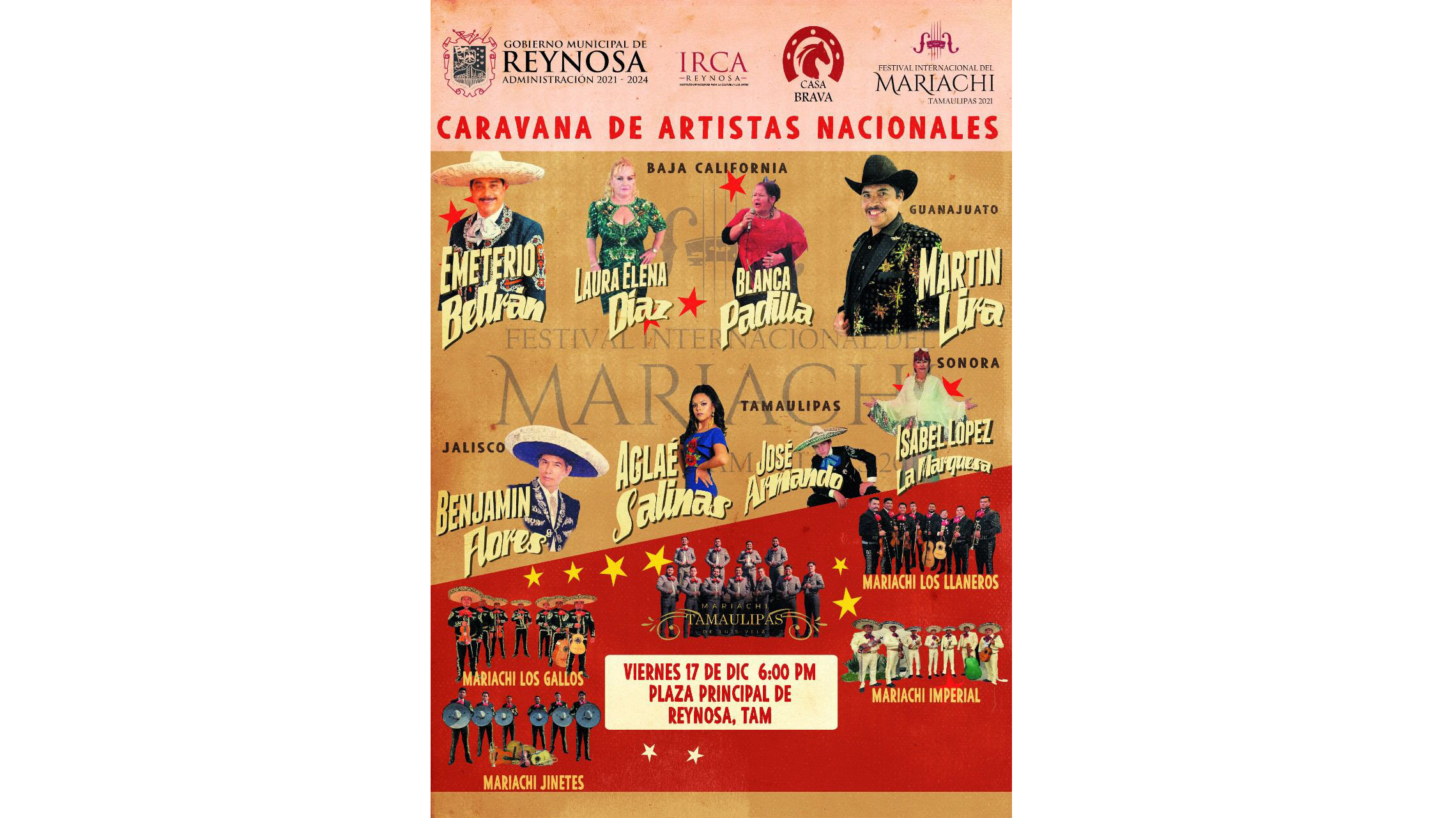Disfrutarán reynosenses Festival Internacional del Mariachi 2021