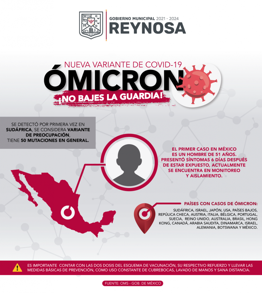 Nueva variante omicron Administración Municipal Reynosa 20212024