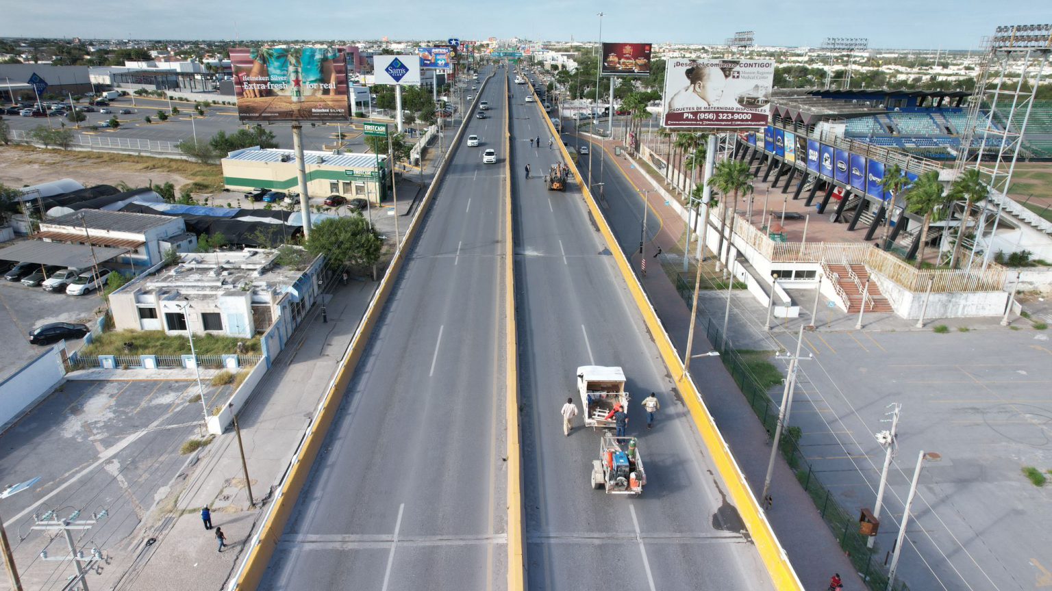 Realizó Gobierno de Reynosa mantenimiento en puente Broncos