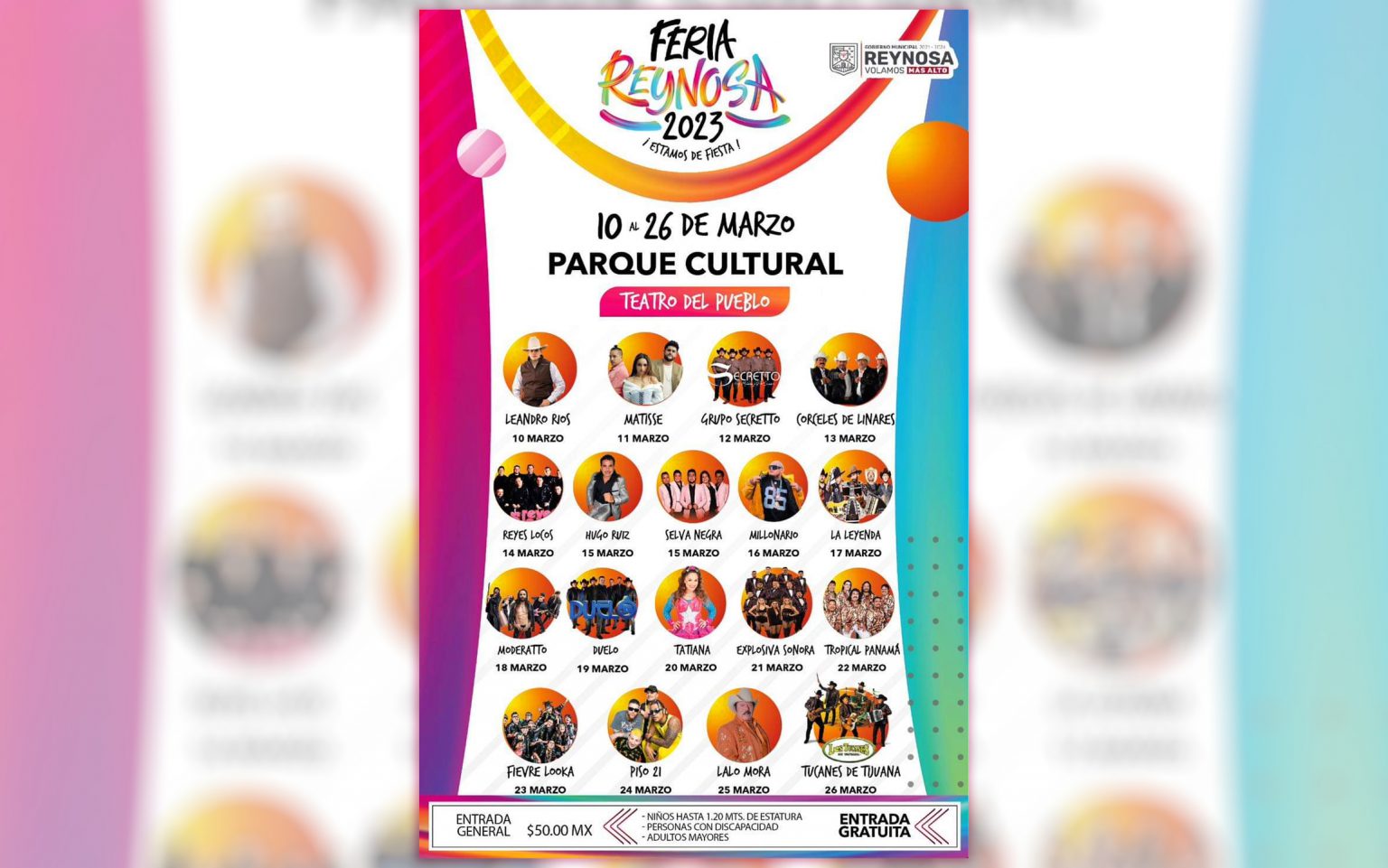 Presentará Feria de Reynosa grandes estrellas en Teatro del Pueblo